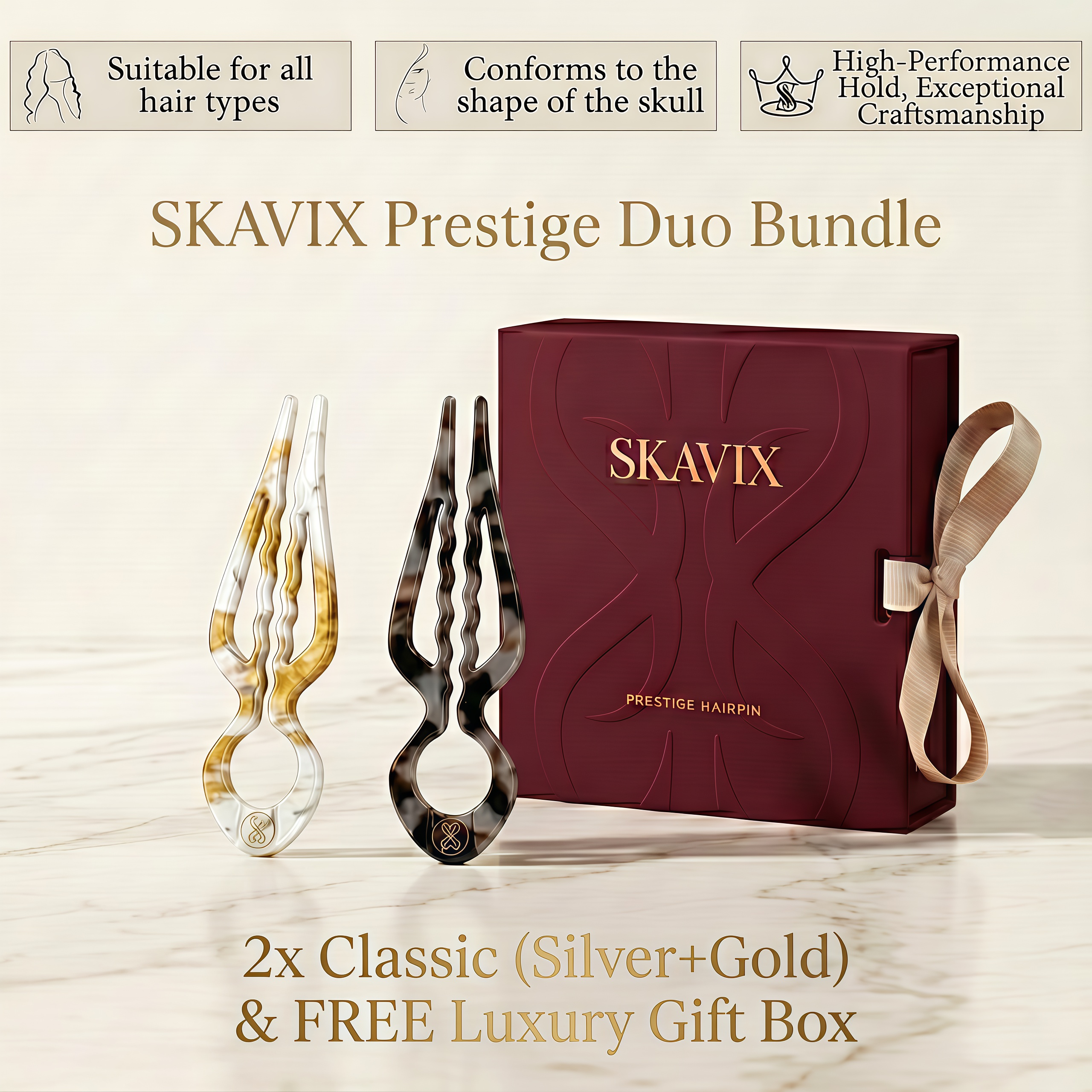2x Classic (Silver+Gold)  & FREE Luxury Gift Box 🎁