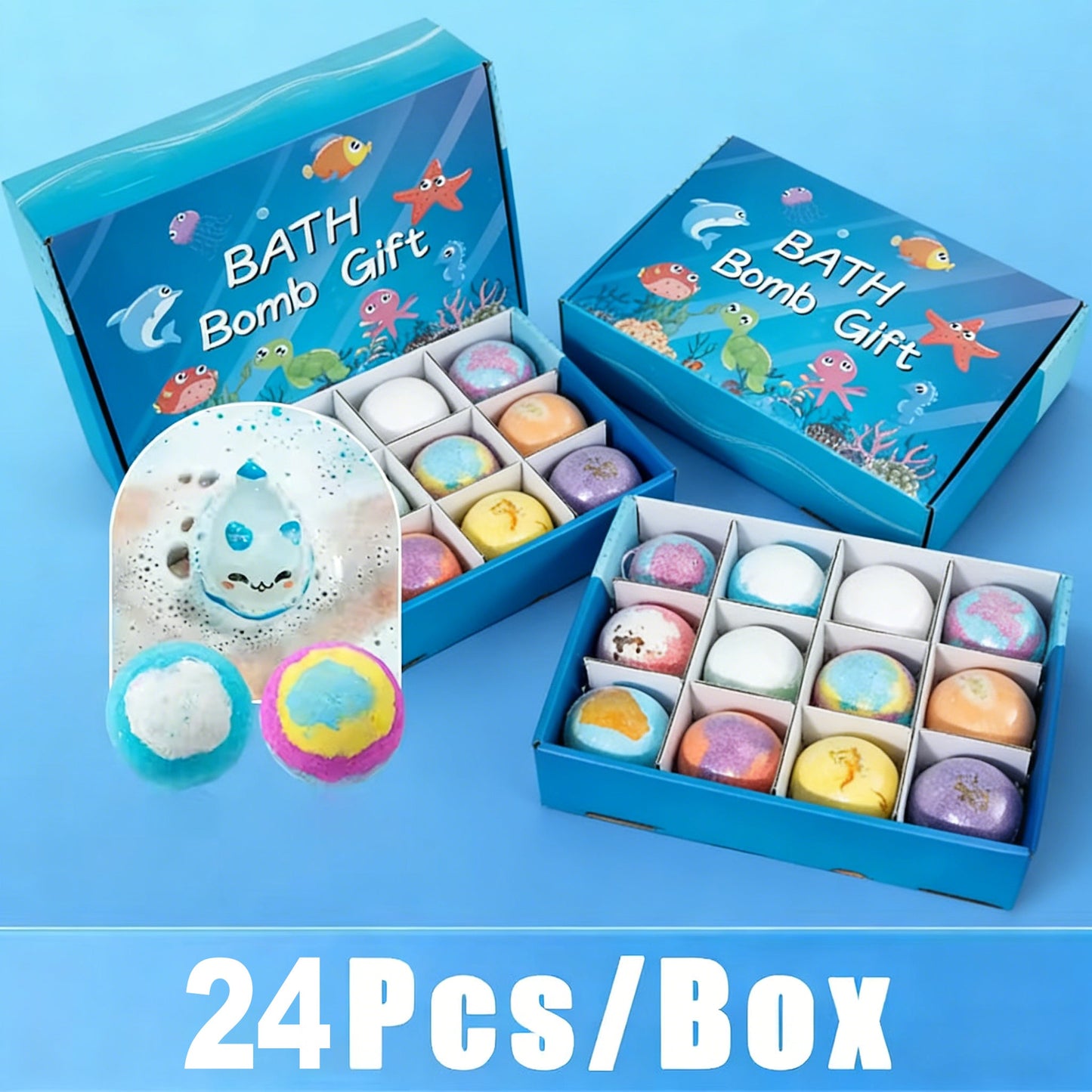 🔥LAST DAY 50% OFF - 🛁 Natural Bath Bombs for Kids with Mega Bubbles & Surprise Inside 🥚✨