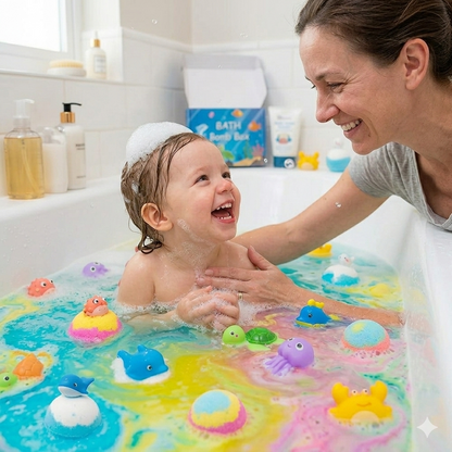 🔥LAST DAY 50% OFF - 🛁 Natural Bath Bombs for Kids with Mega Bubbles & Surprise Inside 🥚✨