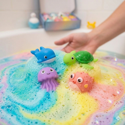 🔥LAST DAY 50% OFF - 🛁 Natural Bath Bombs for Kids with Mega Bubbles & Surprise Inside 🥚✨