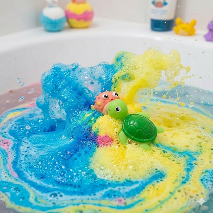 🔥LAST DAY 50% OFF - 🛁 Natural Bath Bombs for Kids with Mega Bubbles & Surprise Inside 🥚✨